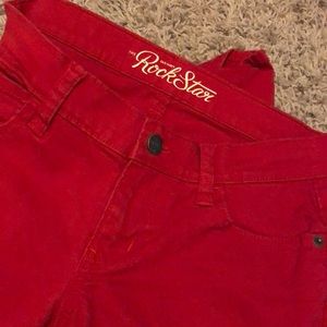 Red Old Navy RockStar jeans size 6 regular